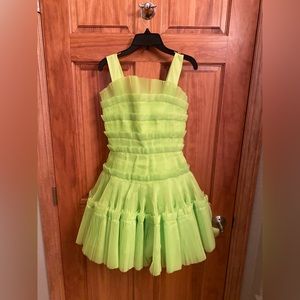 Aje Citrus Green Jacinto Pleated dress. 0 US, 4 AU